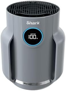 Shark NeverChange Air Purifier Compact Pro with Long-lasting HEPA Exceeding Filtration, For Pet Dander, Dust, Smoke, Allergens, Up to 250 sq. ft. for Bedroom, Home Office, Dorm, HP071BRN (2025)